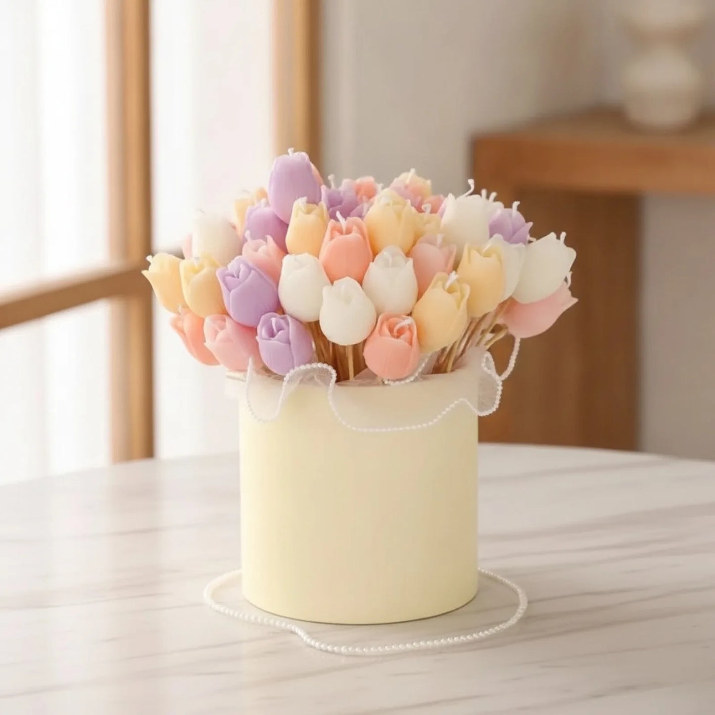 Bougie Parfumée Tulipe 3D Décorative