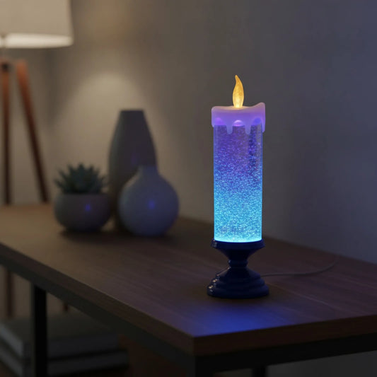 Bougie LED Festive à Eau Tourbillonnante