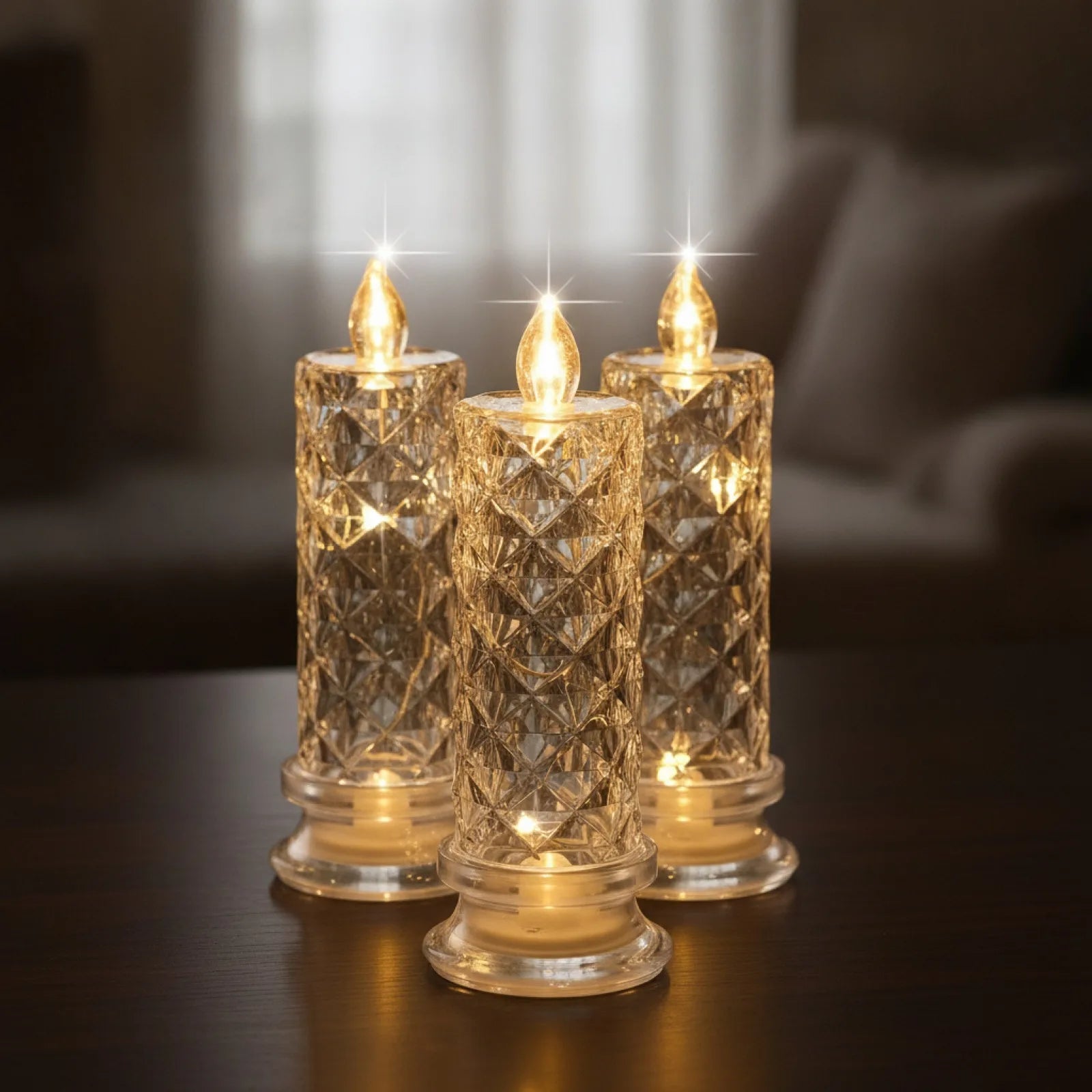 Bougie LED Cristal : Ambiance Lumineuse Sécurisée