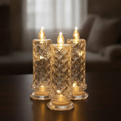 Bougie LED Cristal : Ambiance Lumineuse Sécurisée