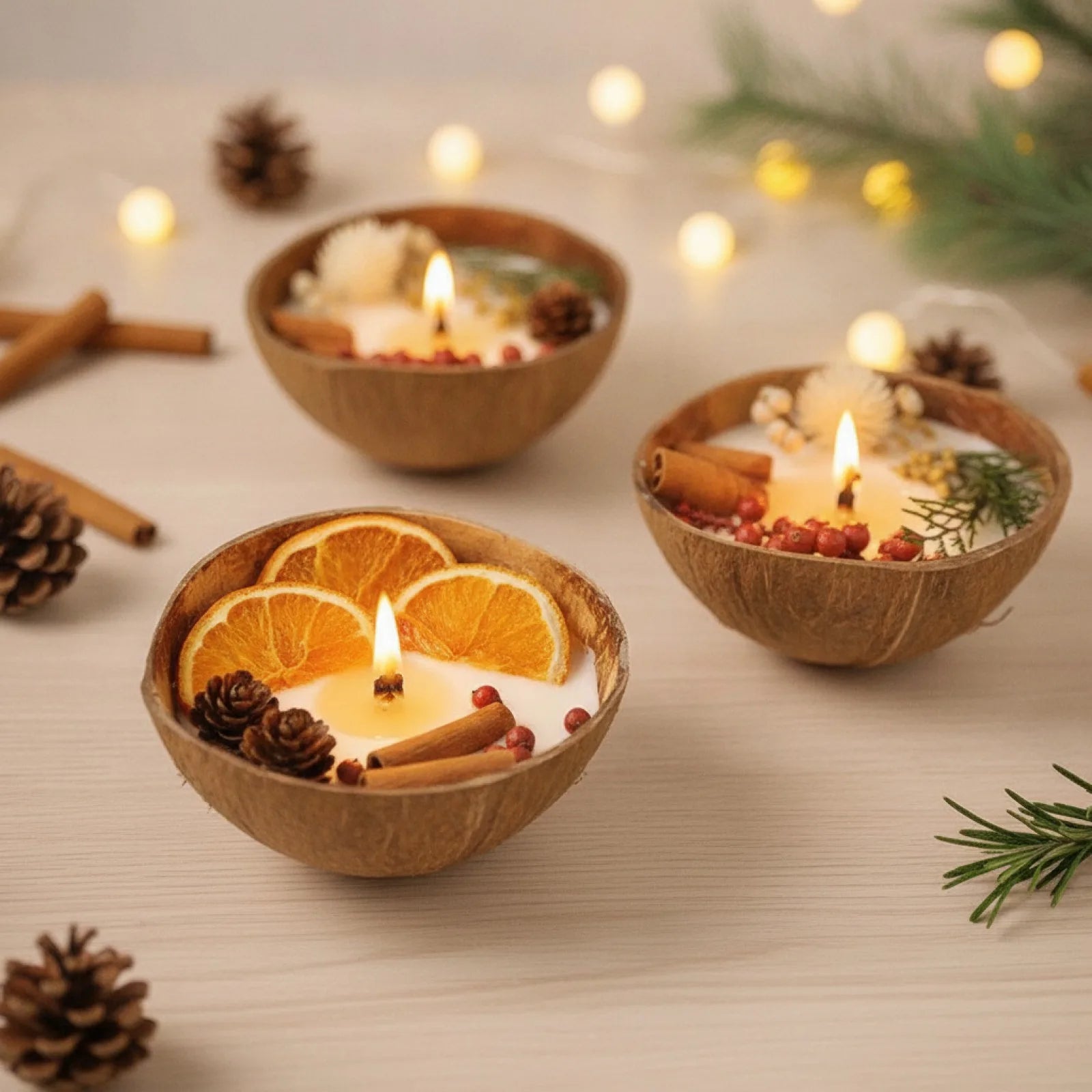 Bougie Coco Artisanale aux Fleurs Séchées