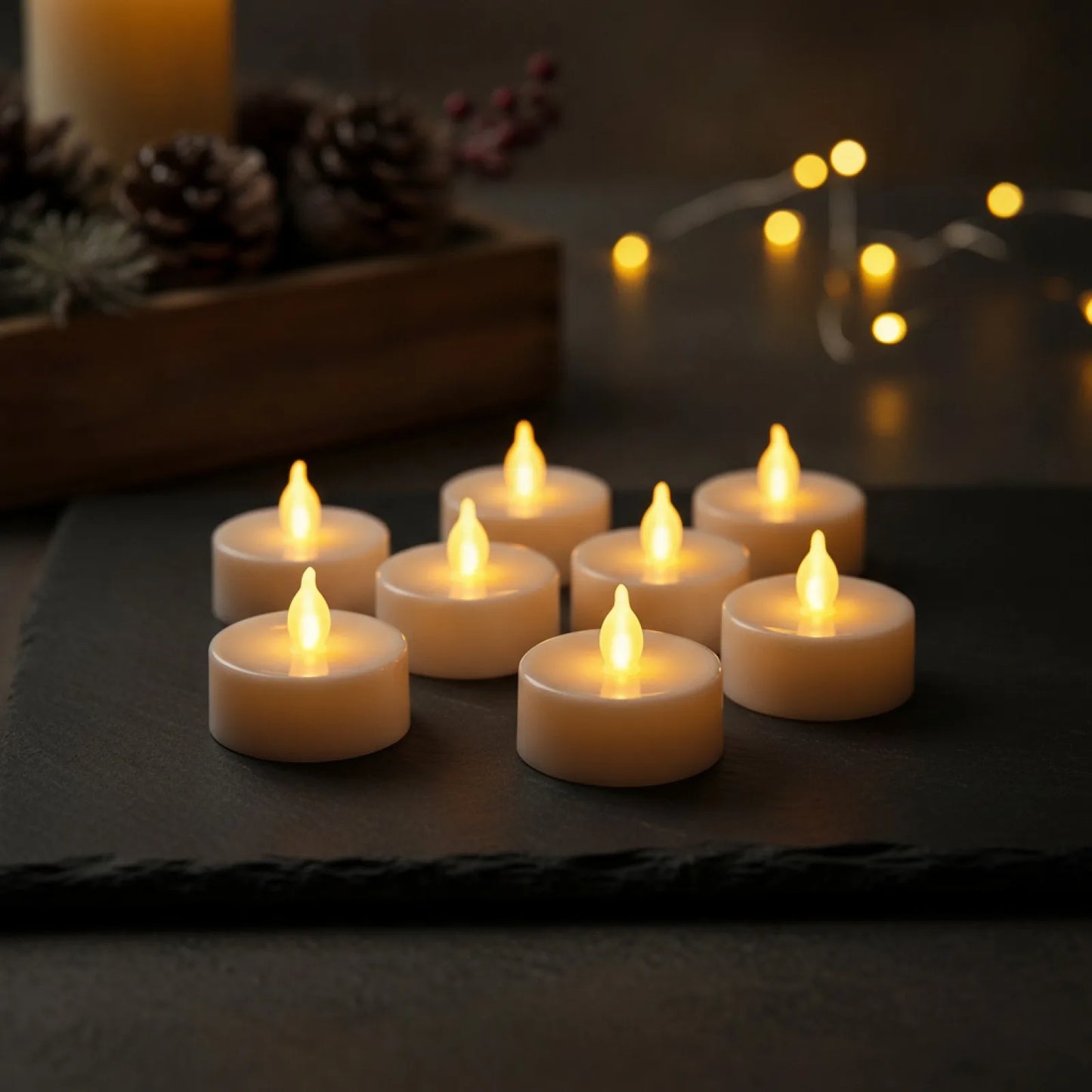 Bougies LED Flamme Réaliste - Ambiance Cosy & Sûre
