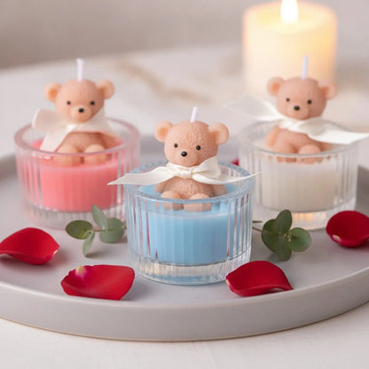 Bougie Parfumée Ours en Cire de Soja - Déco & Cadeau