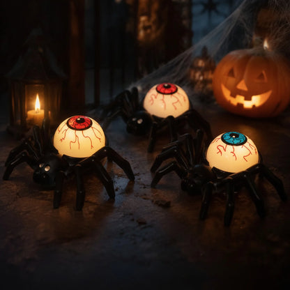 Bougie LED Araignée Œil Halloween