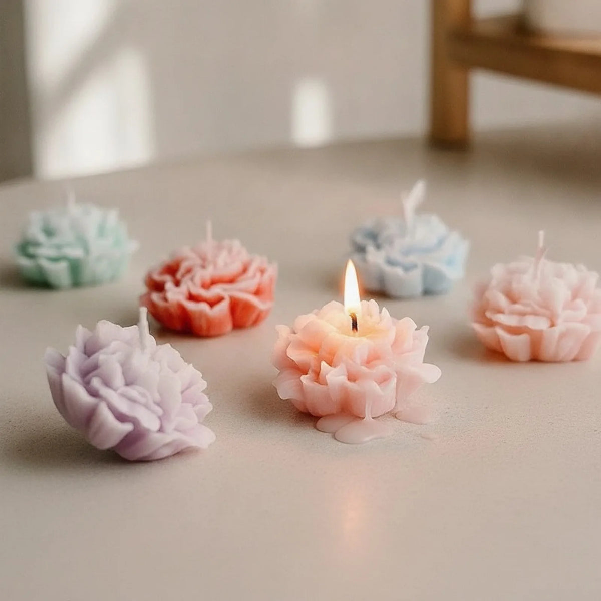 Bougie Fleur Parfumée Cire de Soja Artisanale