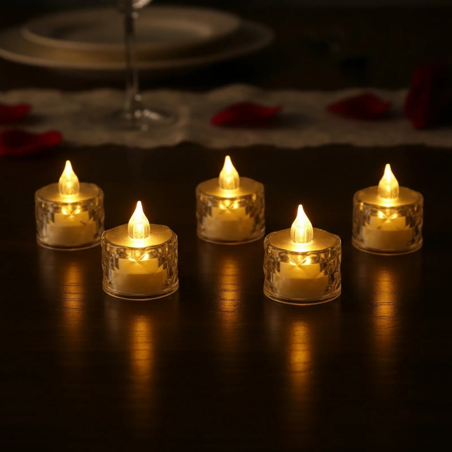 Bougie LED Cristalline Lumière Chaude 2200K