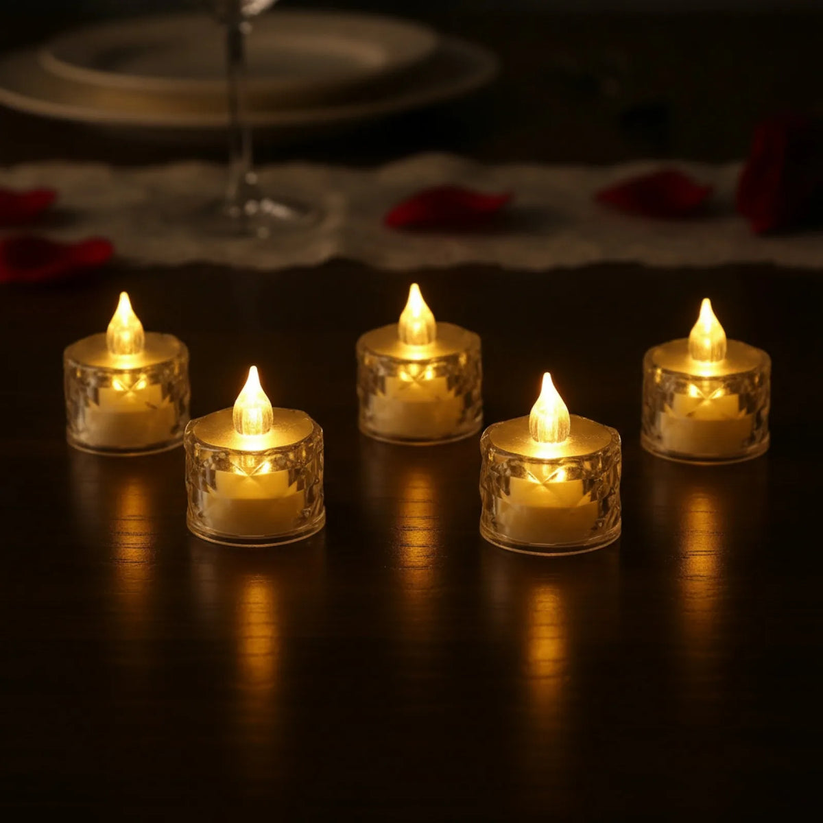 Bougie LED Cristalline Lumière Chaude 2200K