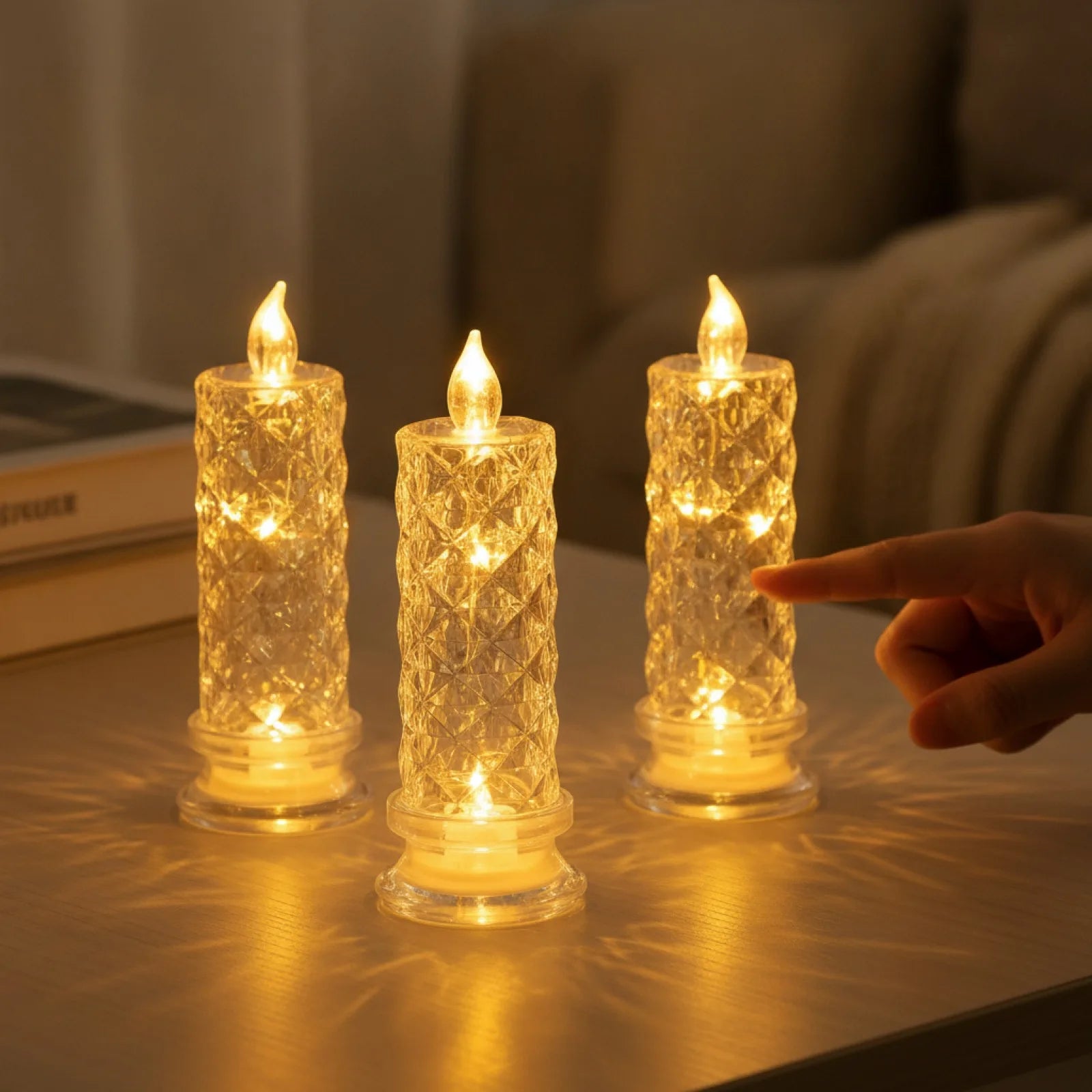 Bougie LED Cristal : Ambiance Lumineuse Sécurisée