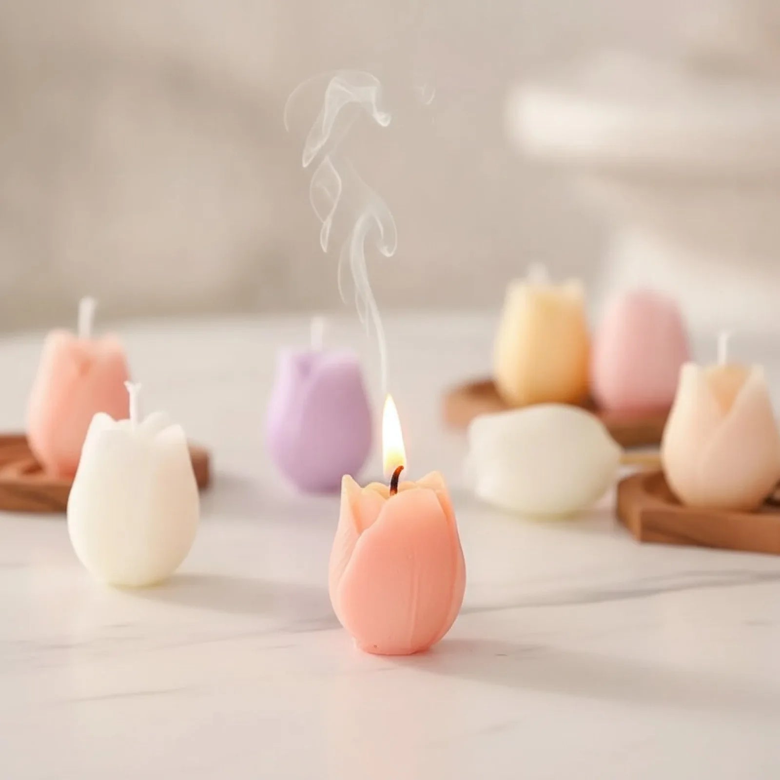 Bougie Parfumée Tulipe 3D Décorative