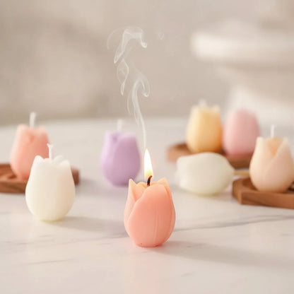Bougie Parfumée Tulipe 3D Décorative