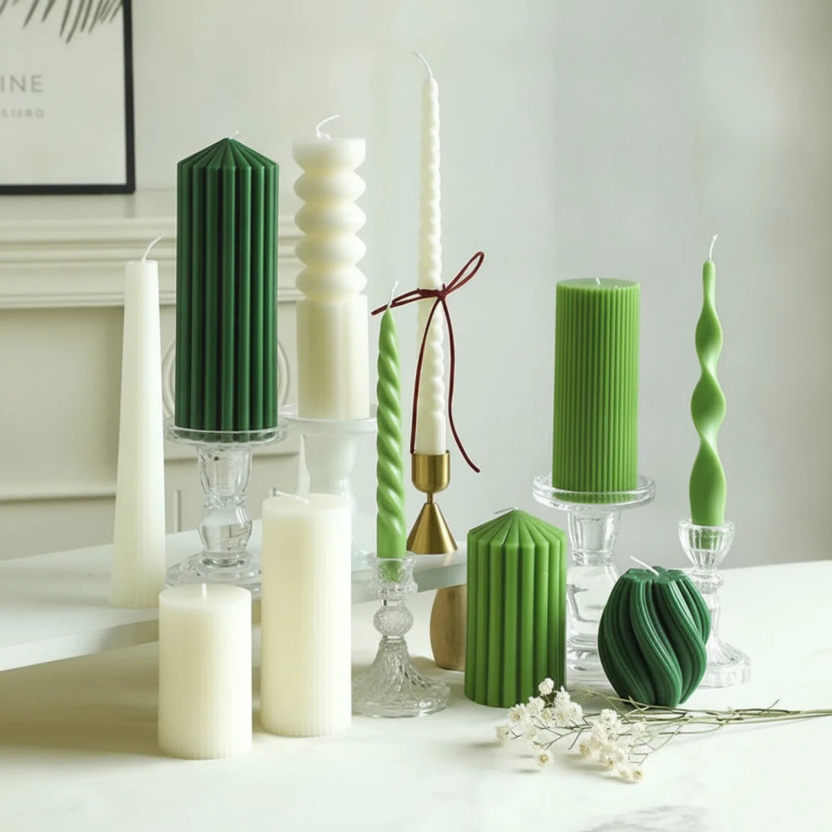Bougie Cylindrique Parfumée Style Nordique