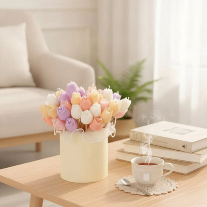 Bougie Parfumée Tulipe 3D Décorative