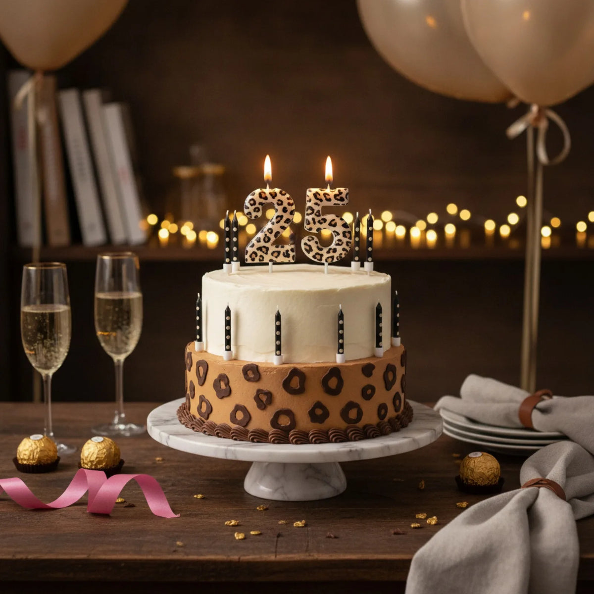 Bougie Chiffre Léopard : Élégance Sauvage pour Vos Anniversaires