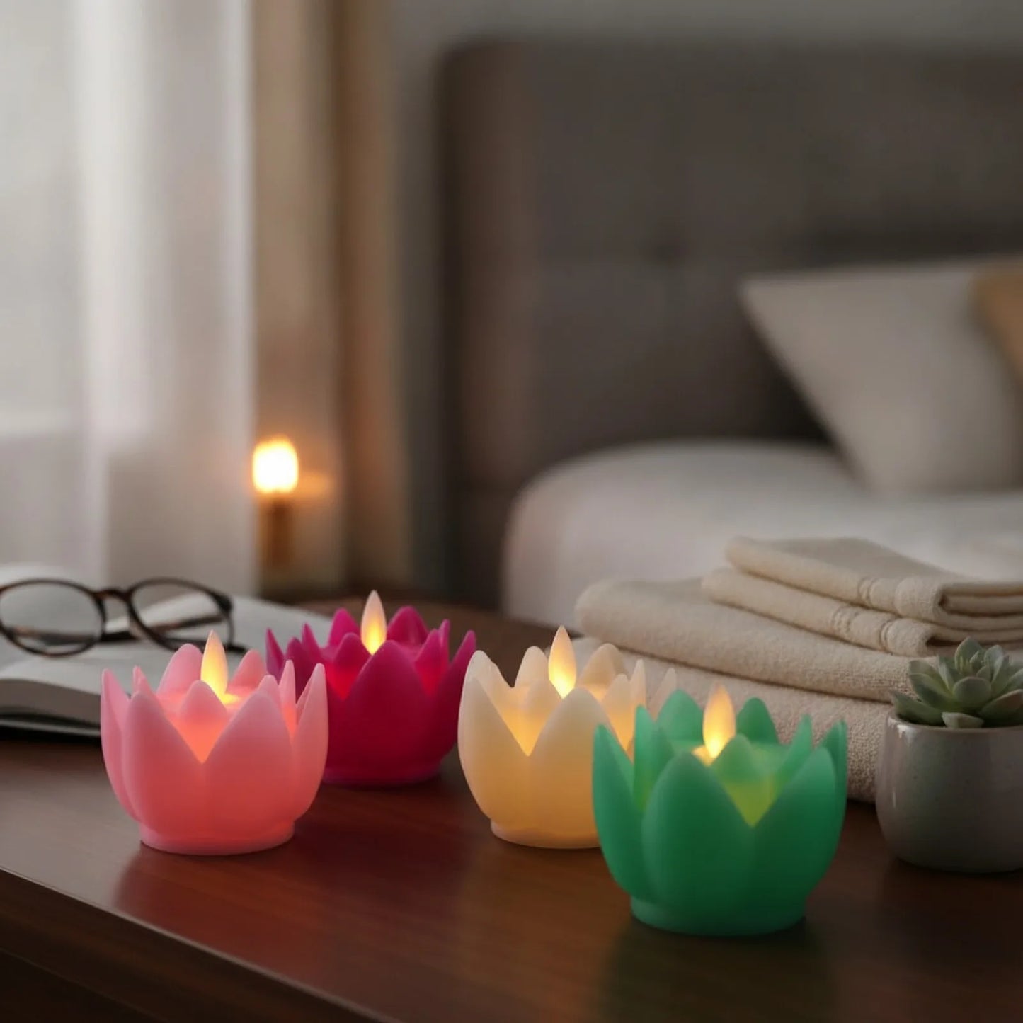 Lampe Lotus LED Féerique