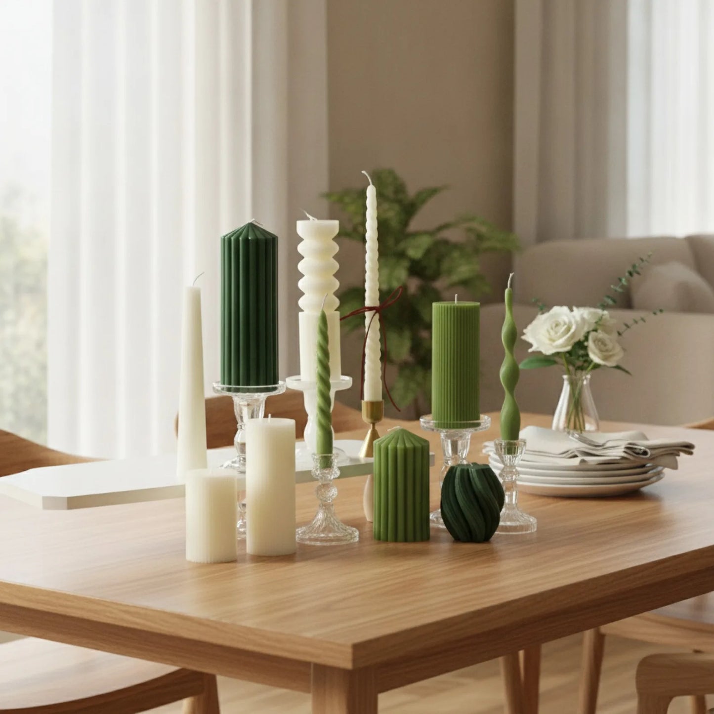 Bougie Cylindrique Parfumée Style Nordique