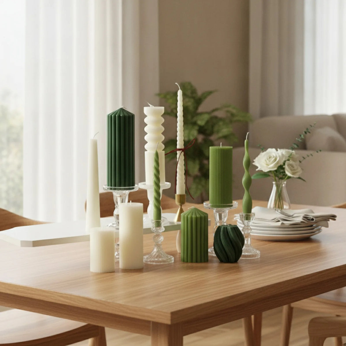 Bougie Cylindrique Parfumée Style Nordique