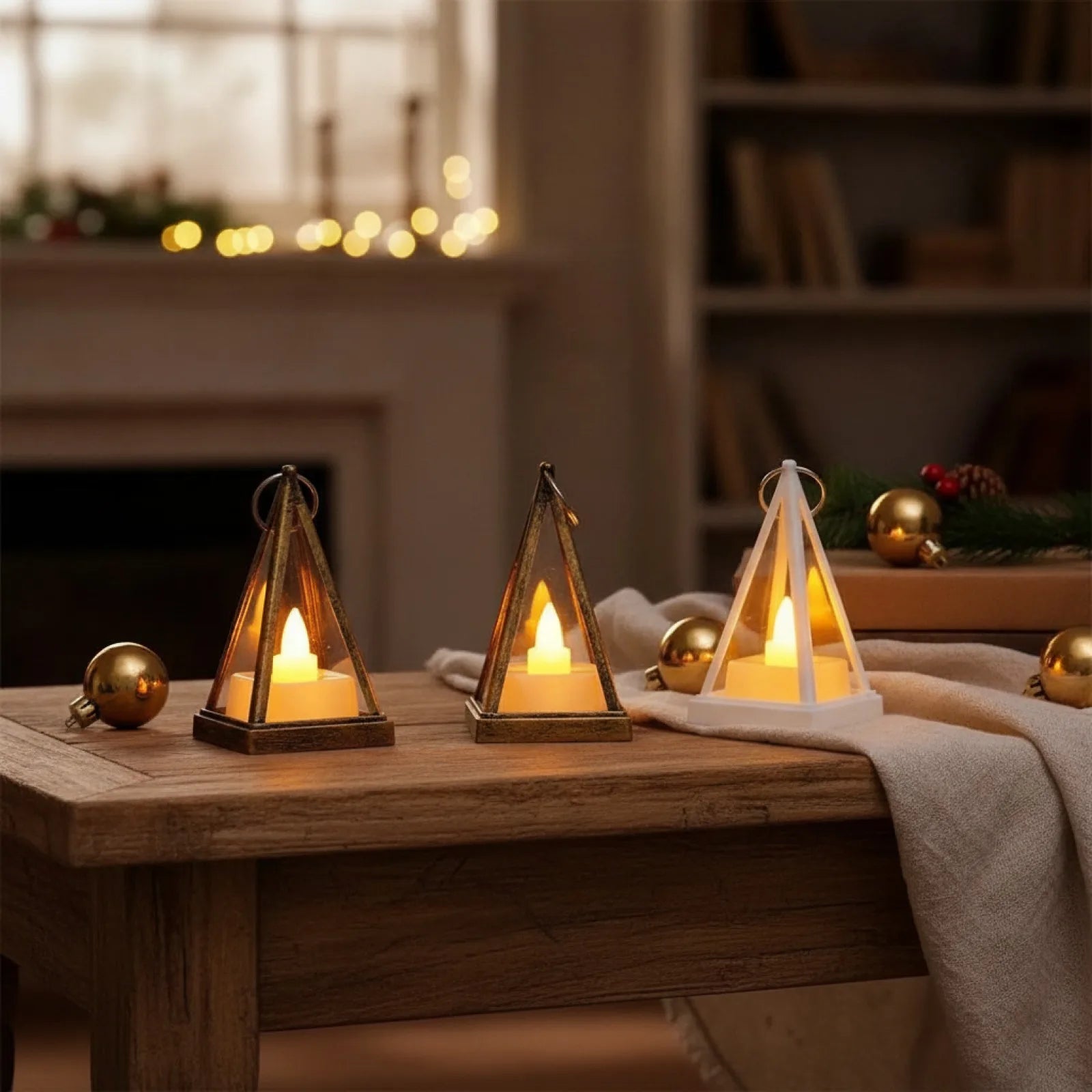 Bougie LED Triangle : Ambiance Lumineuse Sécurisée