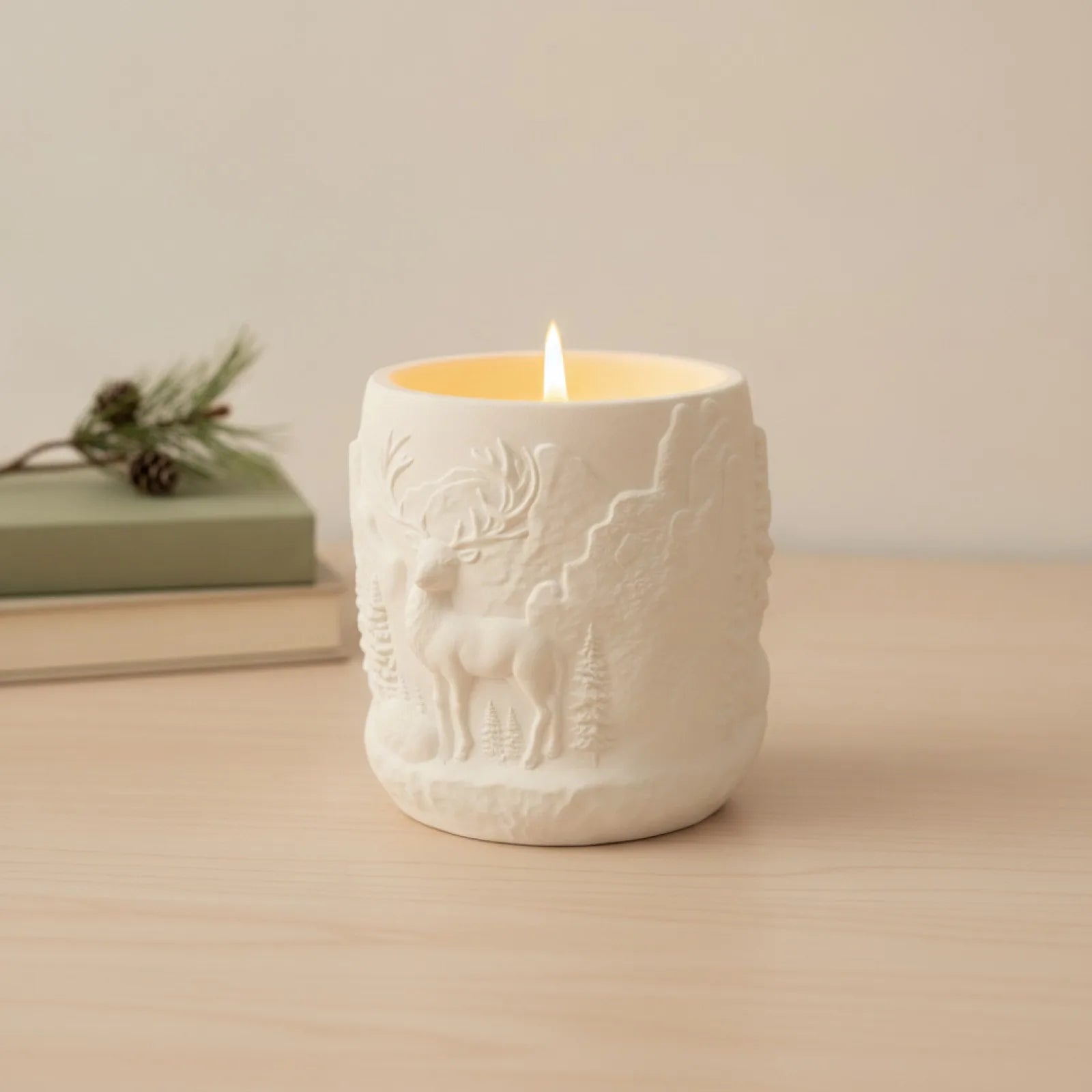 Bougie Parfumée Gypse 'Forest Elk' Cire de Soja