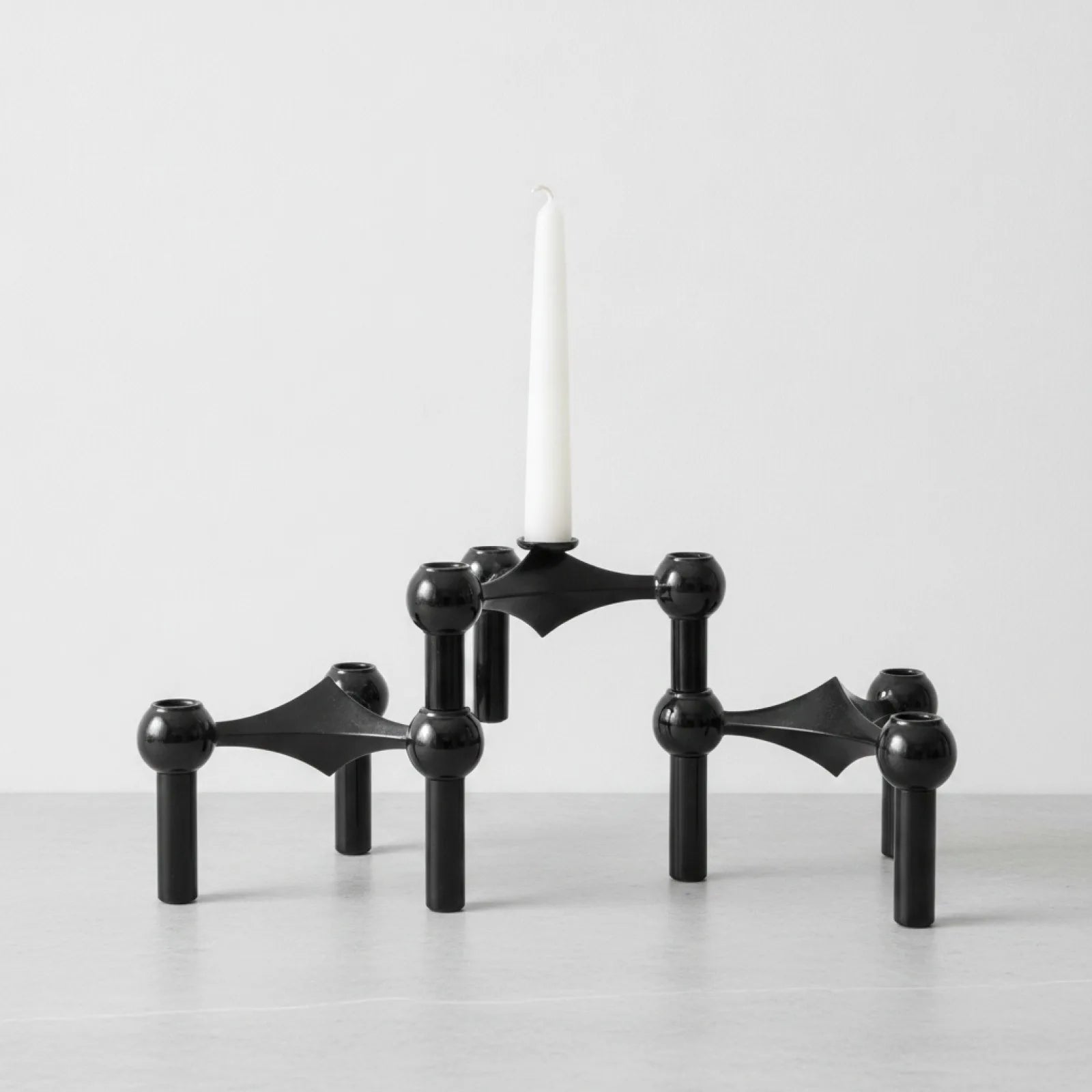 Porte-bougie Design Moléculaire Métal Chic
