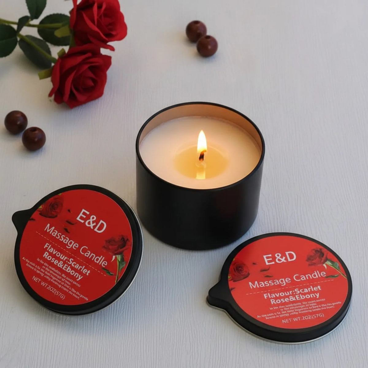 Bougie Huile de Massage EVODUCK : Relaxation & Hydratation