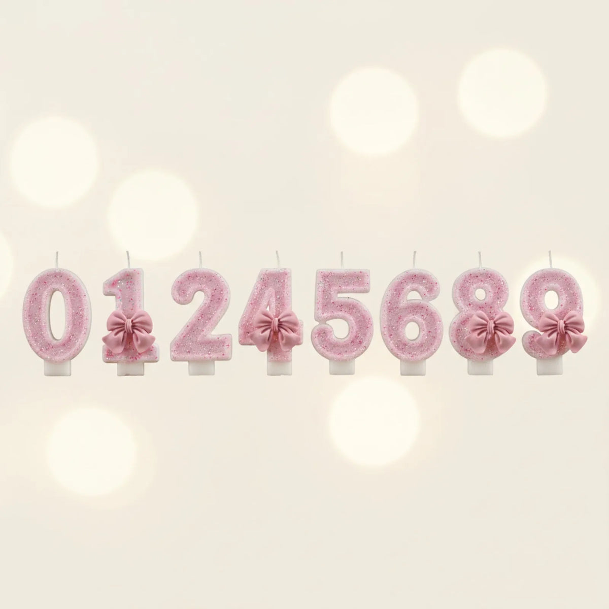 Bougie Anniversaire Pailletée Chiffre 3D