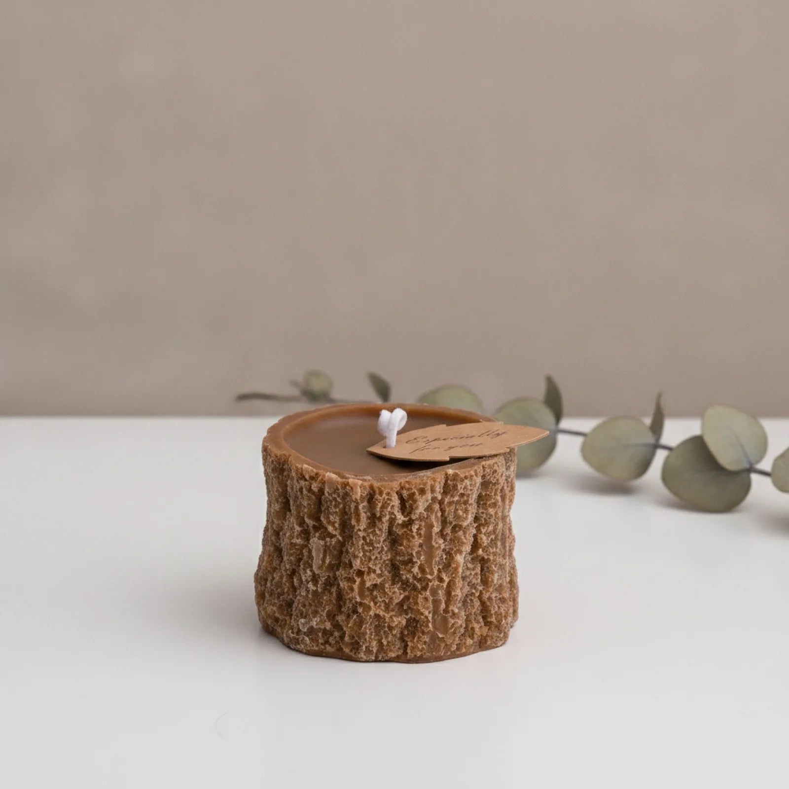Bougie Parfumée Design Souche d'Arbre