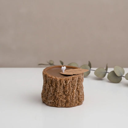 Bougie Parfumée Design Souche d'Arbre